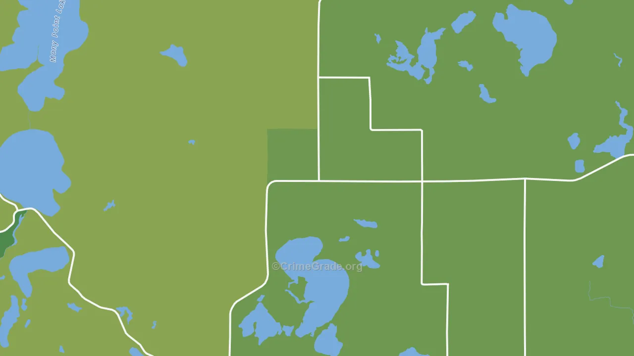 Ponsford, MN Map of Vehicle Theft Rates