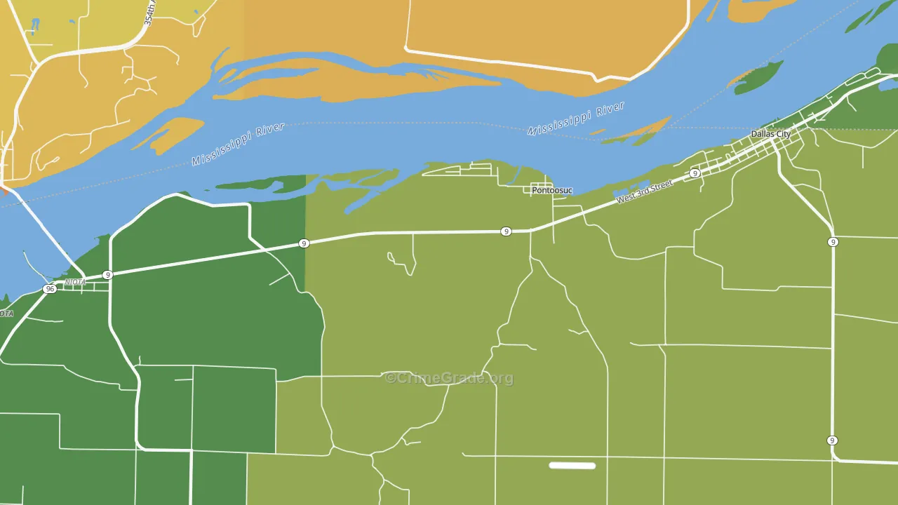 Pontoosuc, IL Map of Vehicle Theft Rates
