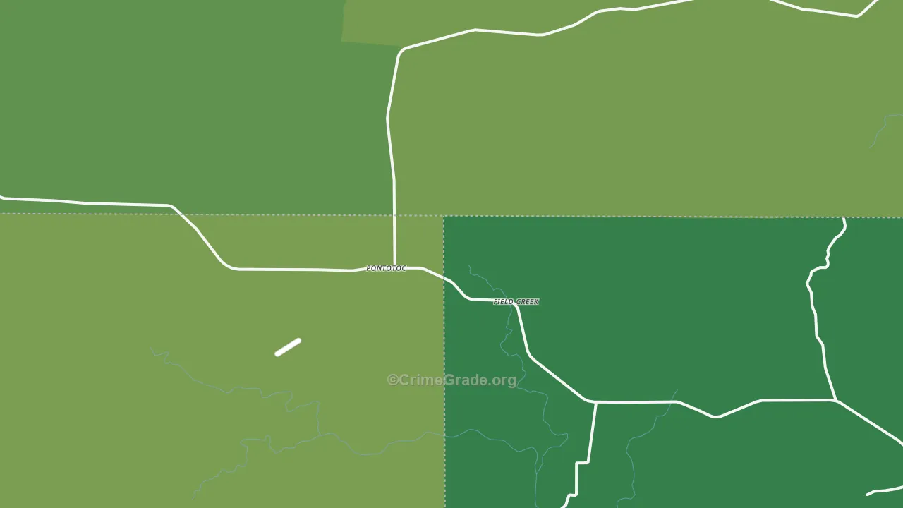 Pontotoc, TX Map of Vehicle Theft Rates