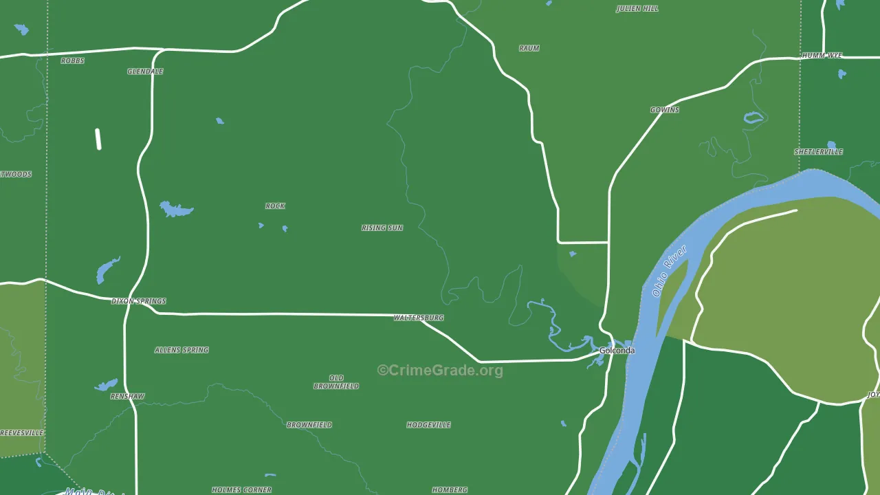 Pope County, IL Map of Vehicle Theft Rates