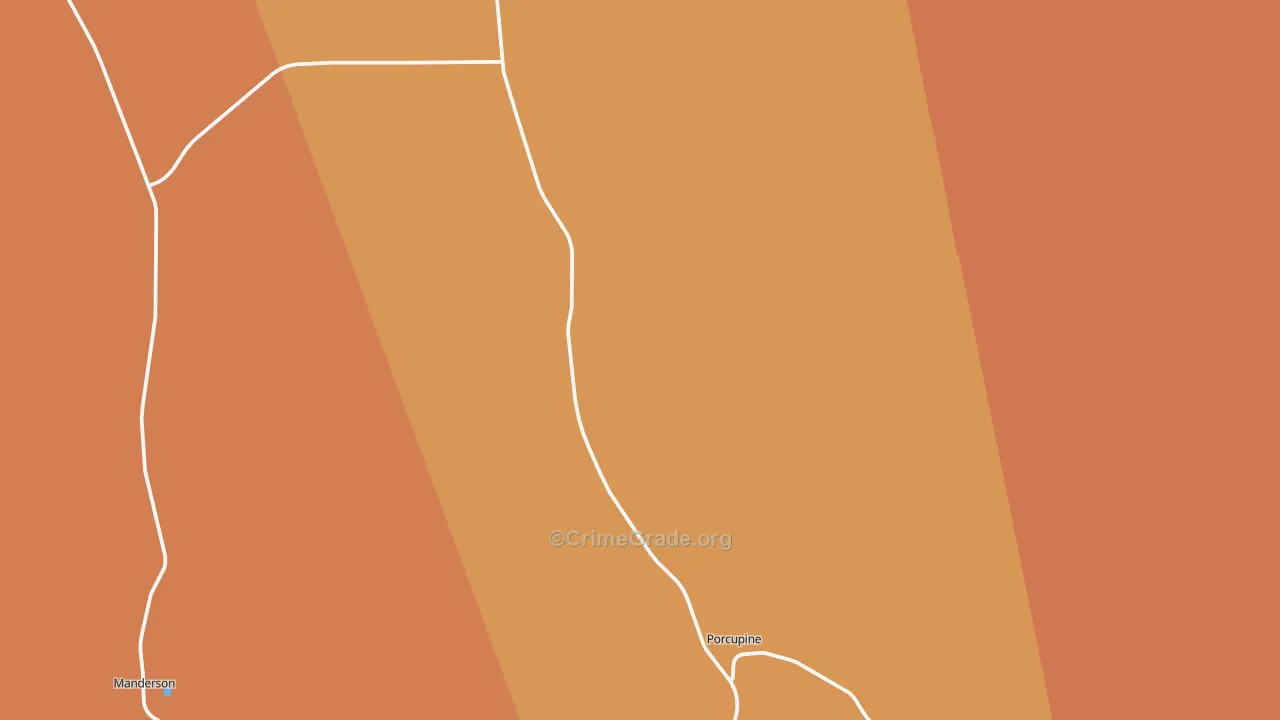 Porcupine, SD Map of Vehicle Theft Rates