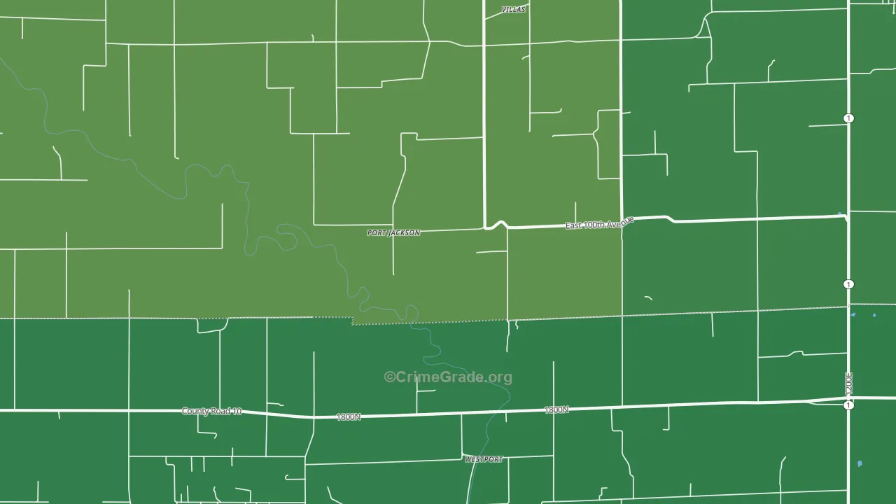Port Jackson, IL Map of Vehicle Theft Rates