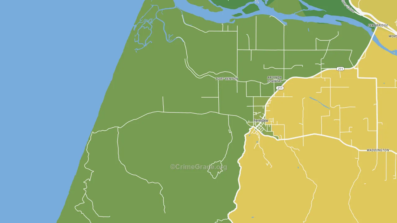 Port Kenyon, CA Map of Vehicle Theft Rates