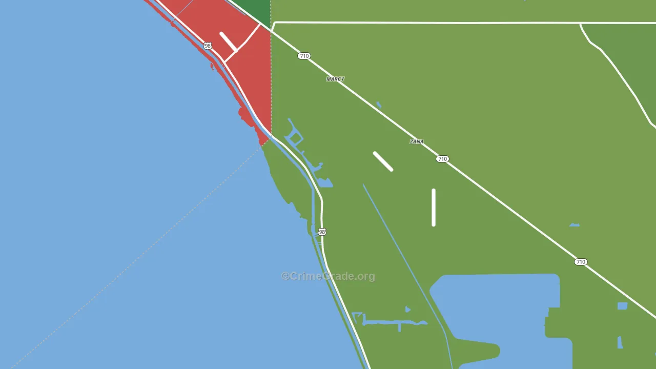 Port Mayaca, FL Map of Vehicle Theft Rates