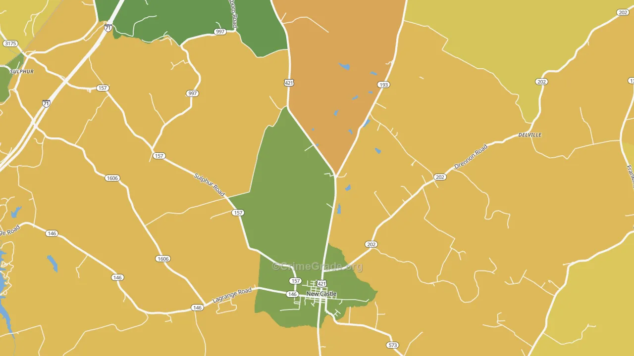 Port Royal, KY Map of Vehicle Theft Rates