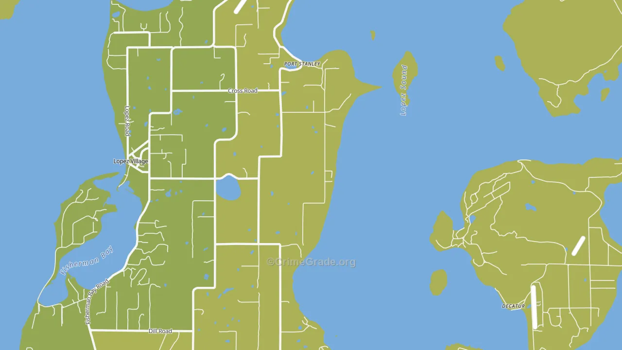Port Stanley, WA Map of Vehicle Theft Rates