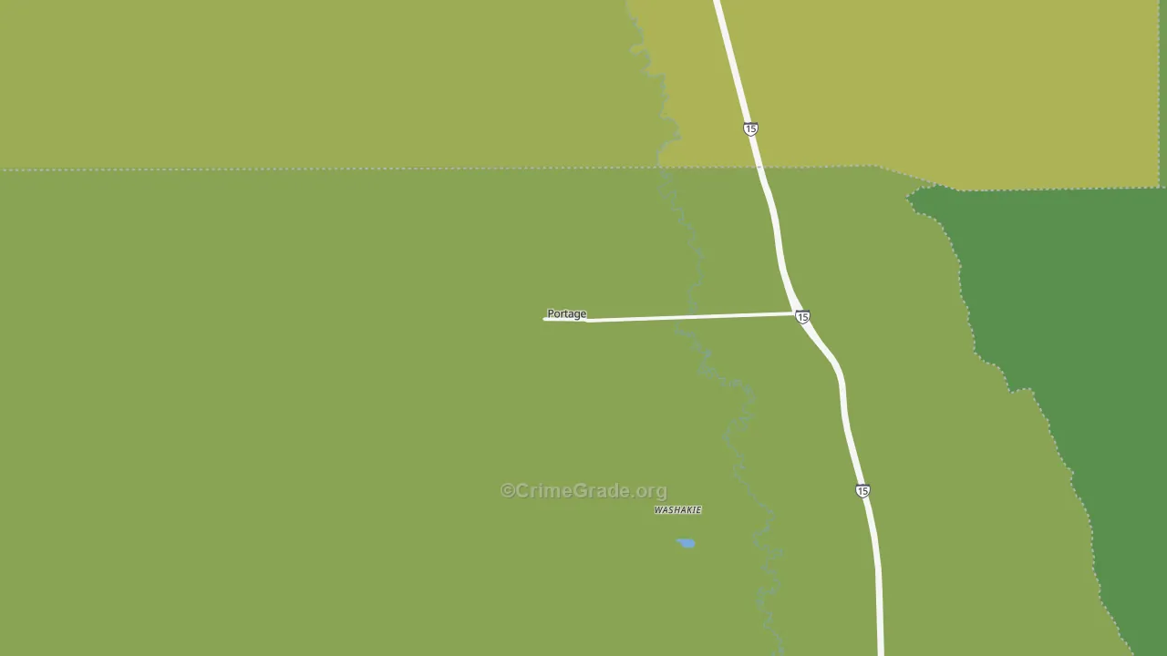 Portage, UT Map of Vehicle Theft Rates