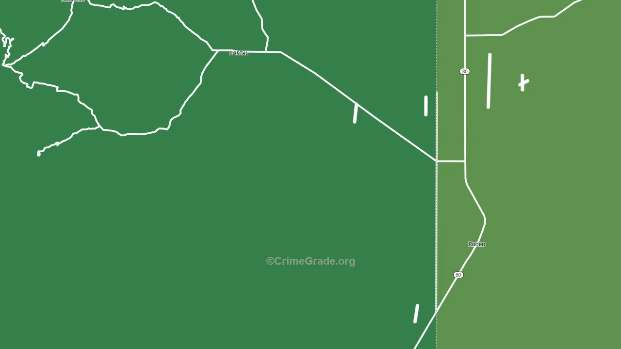 Portal, AZ Map of Vehicle Theft Rates