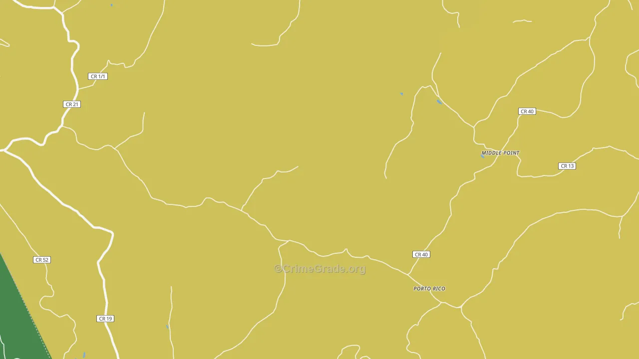 Porto Rico, WV Map of Vehicle Theft Rates