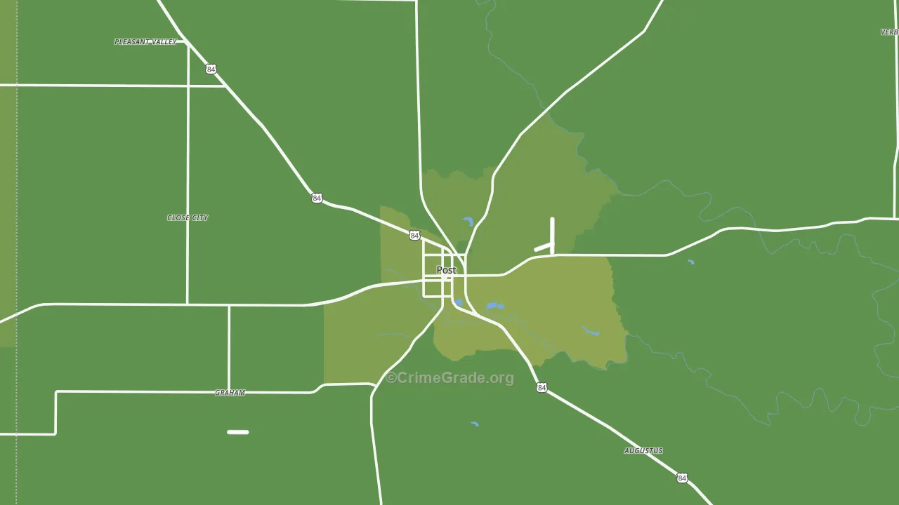 Post, TX Map of Vehicle Theft Rates