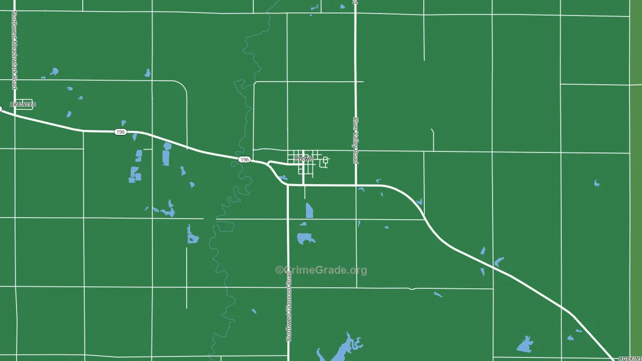 Potwin, KS Map of Vehicle Theft Rates