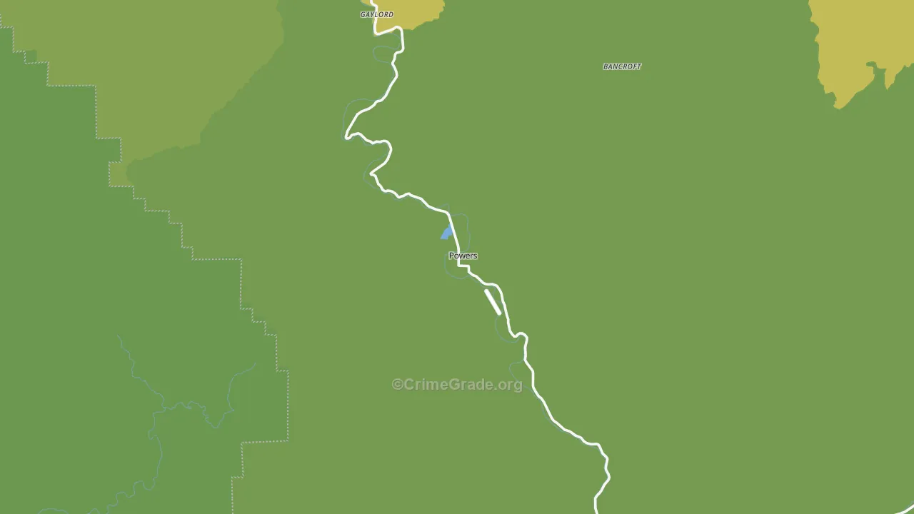 Powers, OR Map of Vehicle Theft Rates