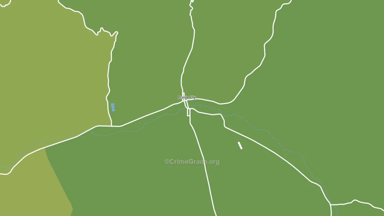 Prairie City, OR Map of Vehicle Theft Rates