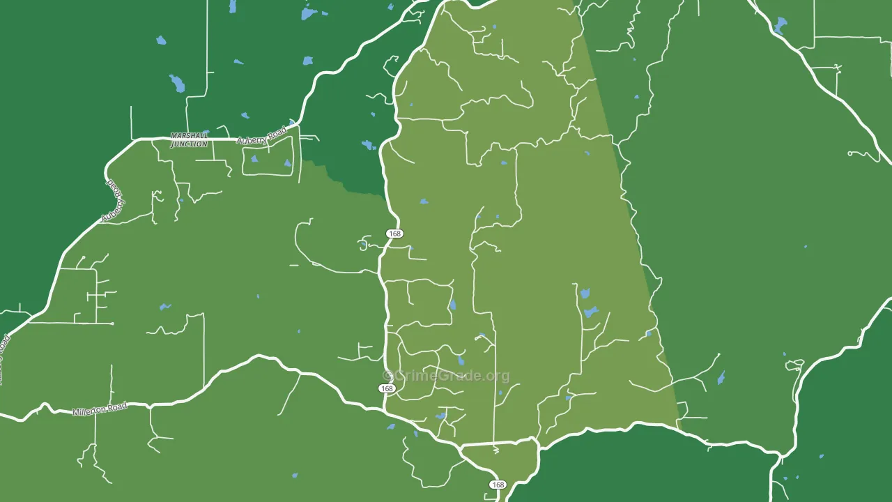 Prather, CA Map of Vehicle Theft Rates