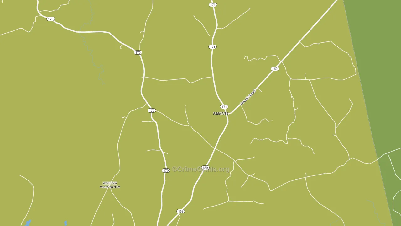 Prentiss, ME Map of Vehicle Theft Rates