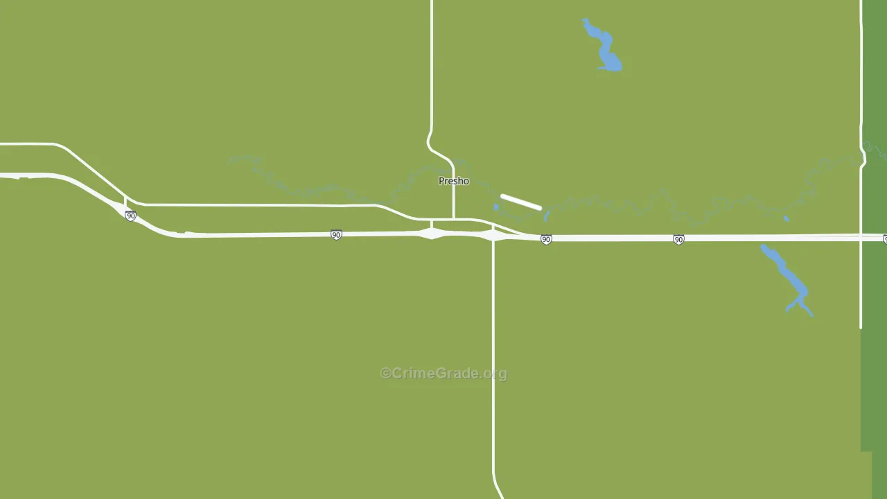 Presho, SD Map of Vehicle Theft Rates