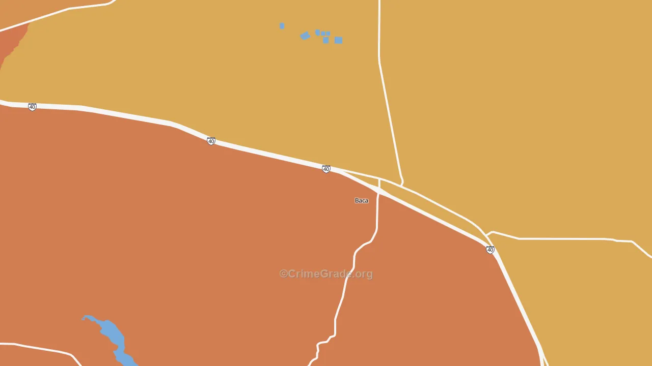 Prewitt, NM Map of Vehicle Theft Rates