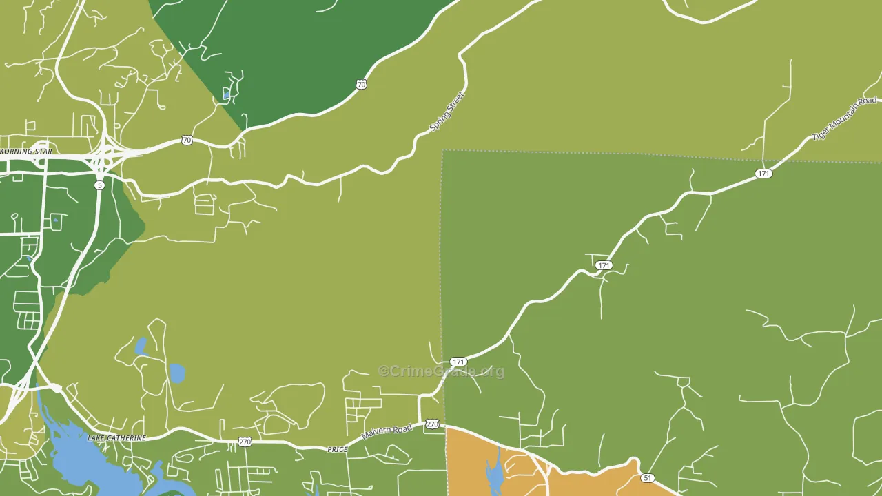 Price, AR Map of Vehicle Theft Rates