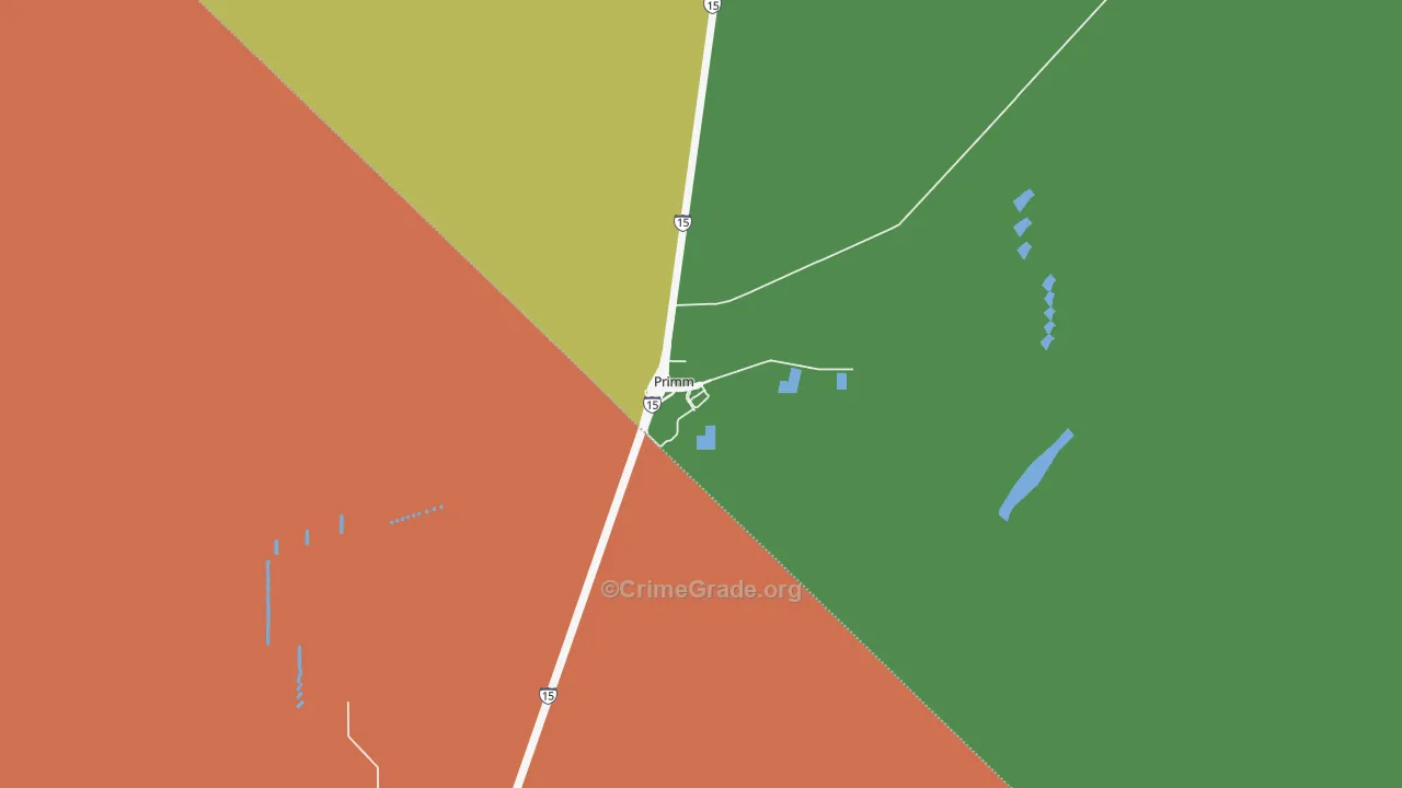 Primm, NV Map of Vehicle Theft Rates