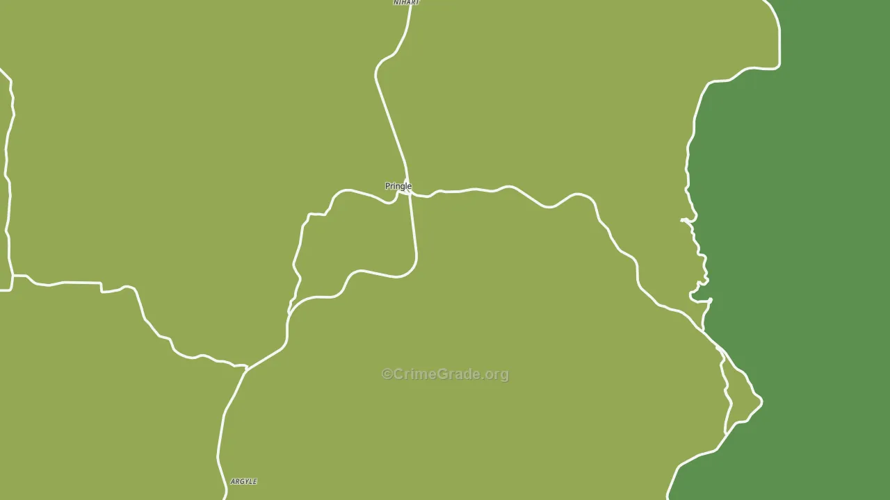 Pringle, SD Map of Vehicle Theft Rates