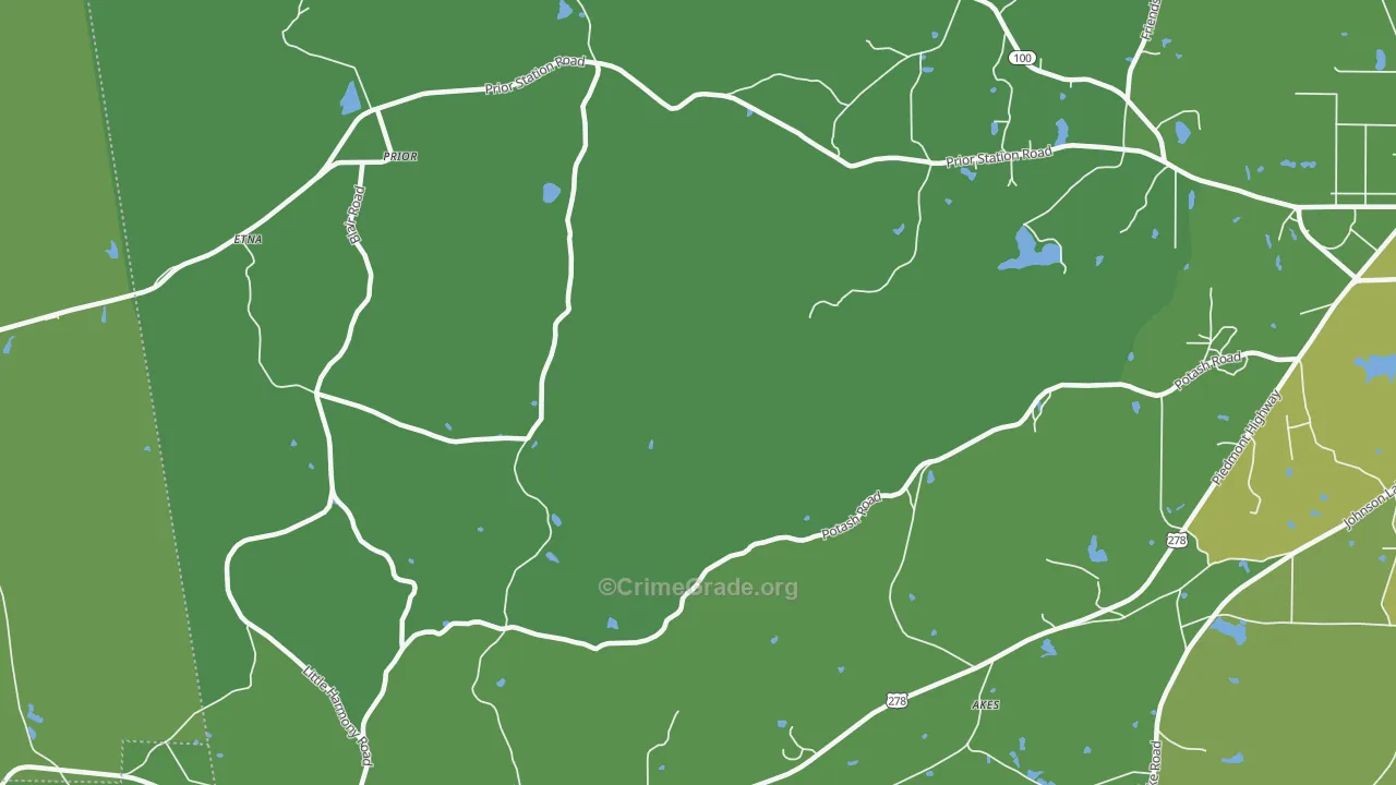 Prior, GA Map of Vehicle Theft Rates