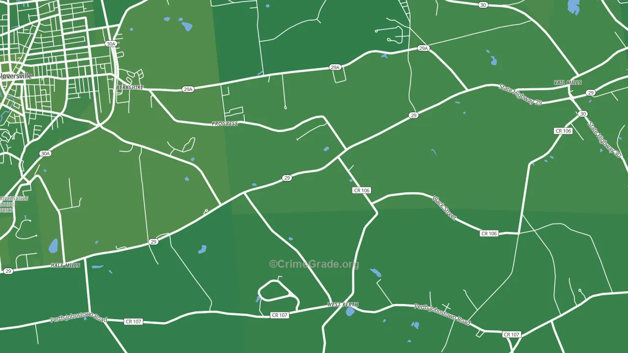 Progress, NY Map of Vehicle Theft Rates