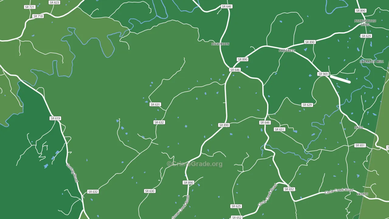Progress, VA Map of Vehicle Theft Rates