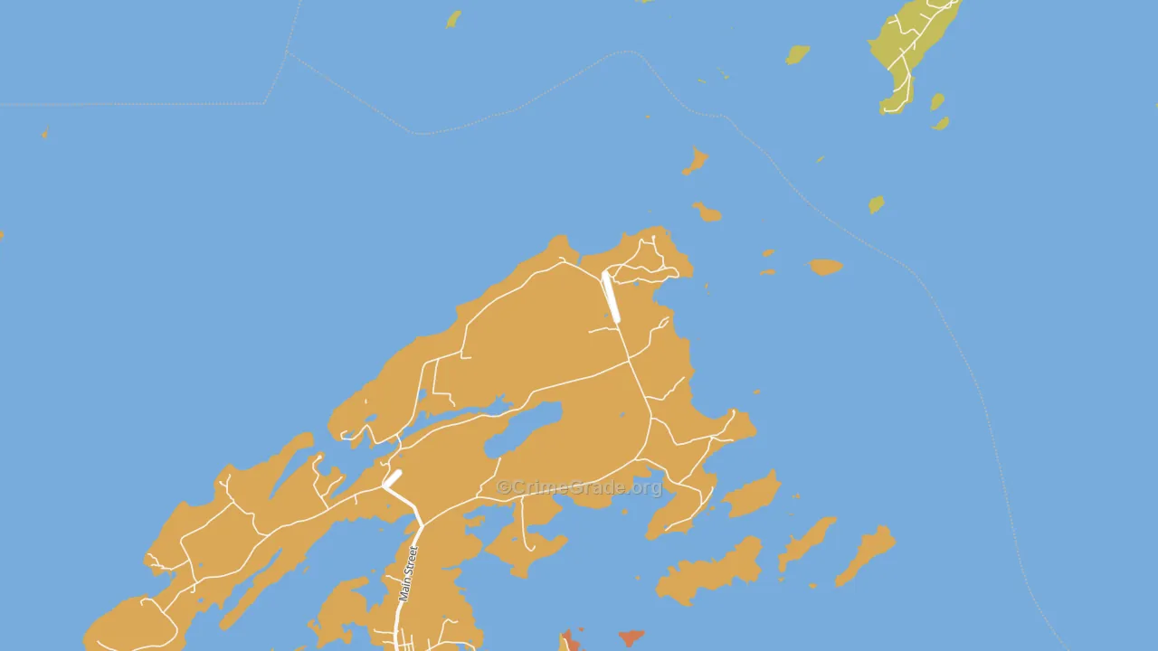 Pulpit Harbor, ME Map of Vehicle Theft Rates