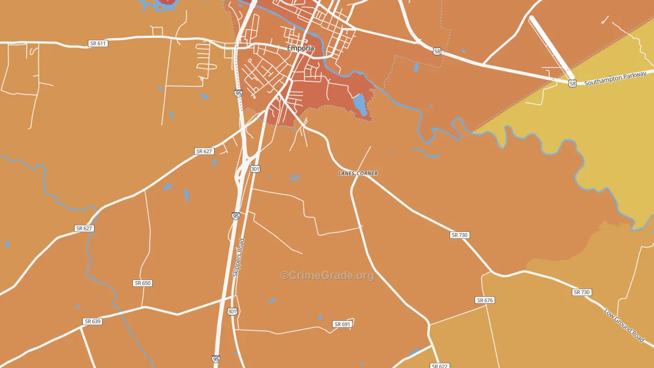 Purdy, VA Map of Vehicle Theft Rates