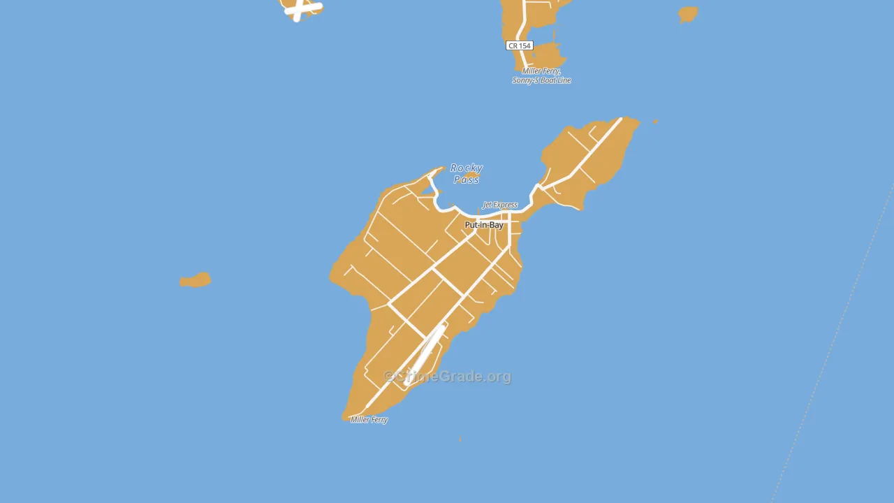 Put-in-Bay, OH Map of Vehicle Theft Rates
