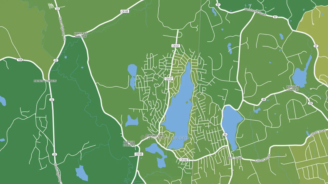 Putnam Lake, Patterson, NY Map of Vehicle Theft Rates