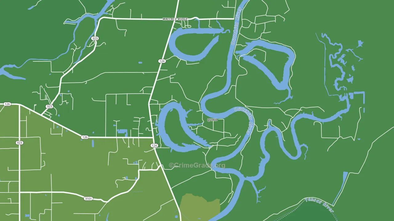 Quaid, LA Map of Vehicle Theft Rates