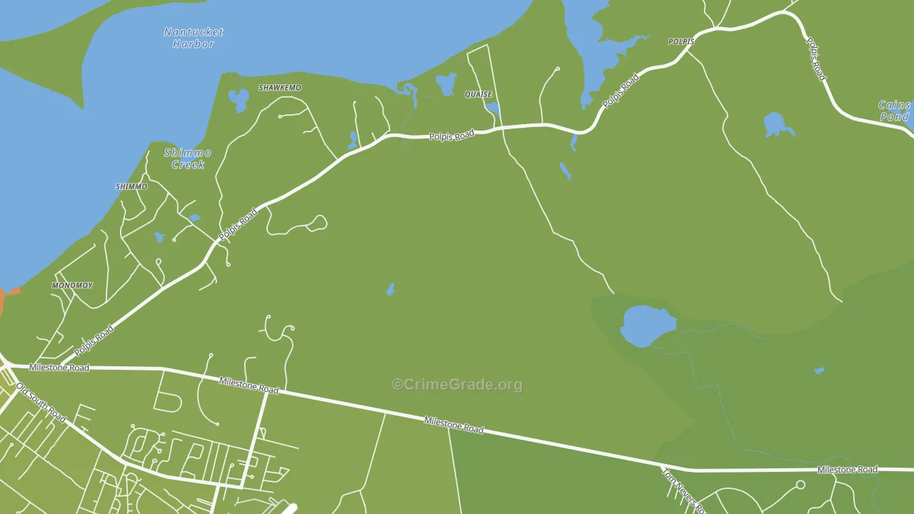 Quaise, MA Map of Vehicle Theft Rates