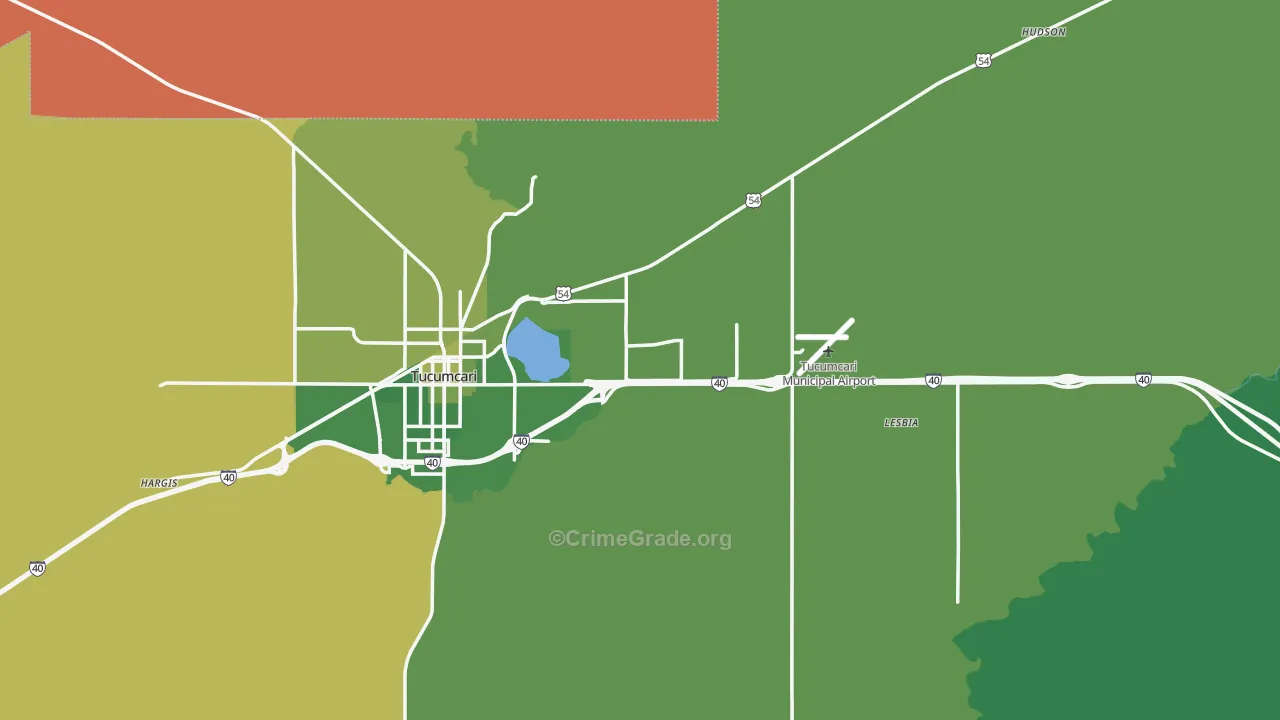 Quay County, NM Map of Vehicle Theft Rates