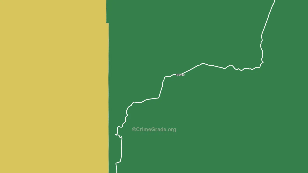 Queen, NM Map of Vehicle Theft Rates