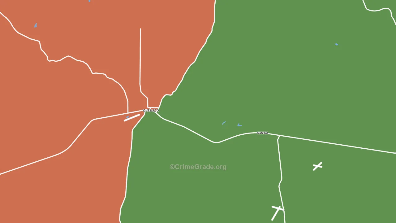 Quemado, NM Map of Vehicle Theft Rates