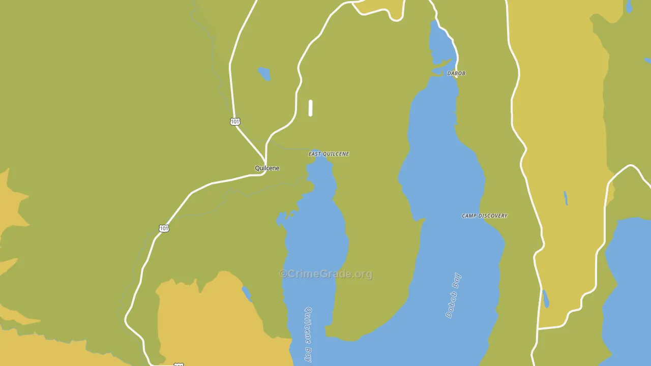 Quilcene, WA Map of Vehicle Theft Rates