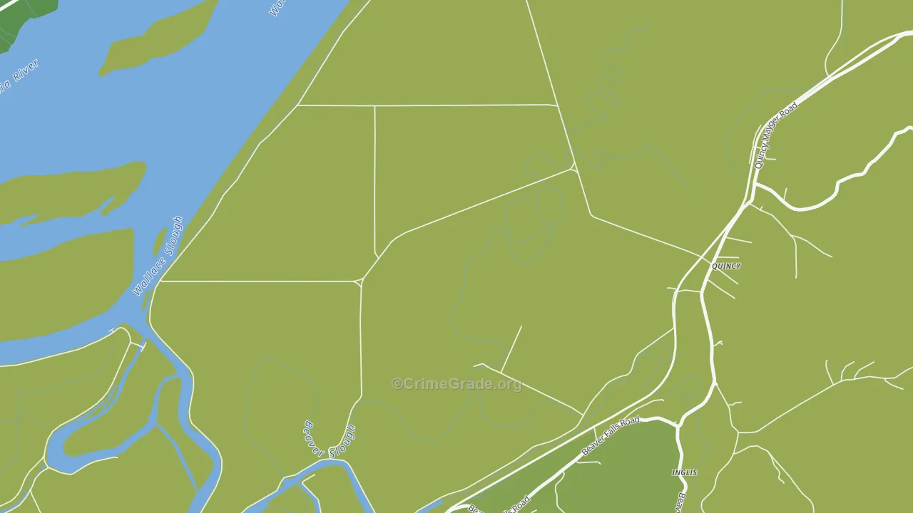 Quincy, OR Map of Vehicle Theft Rates