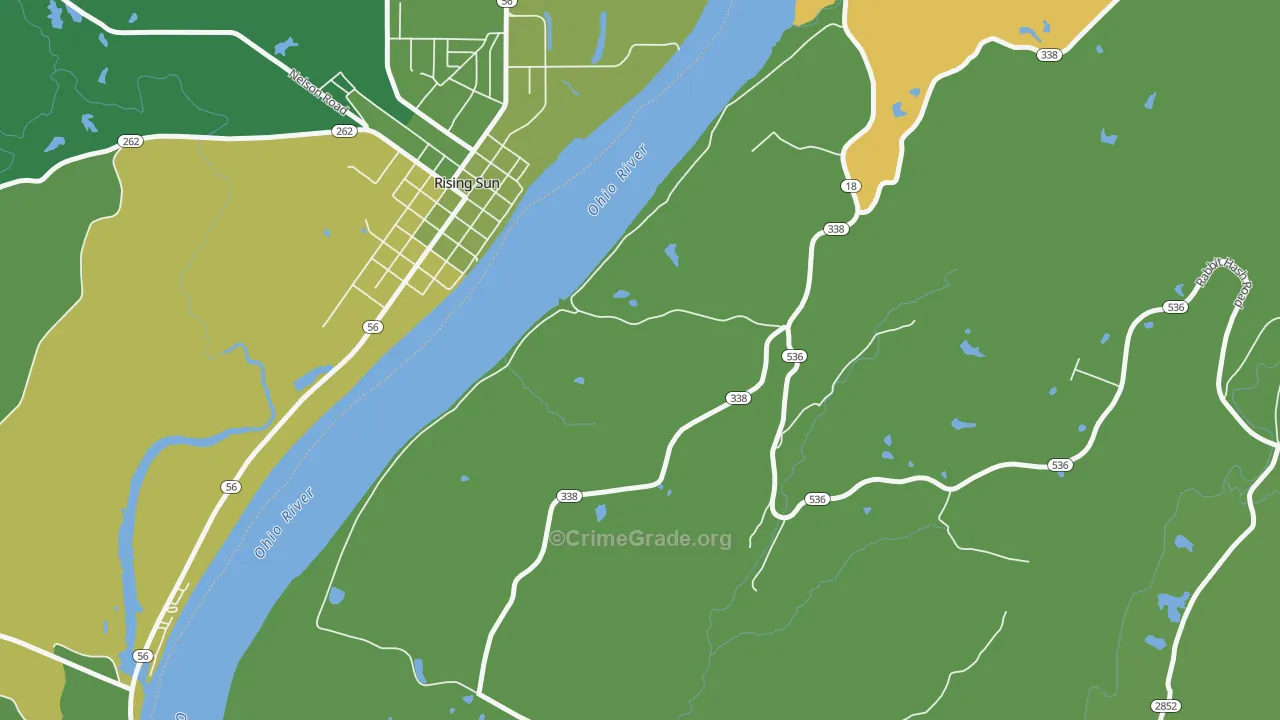 Rabbit Hash, KY Map of Vehicle Theft Rates