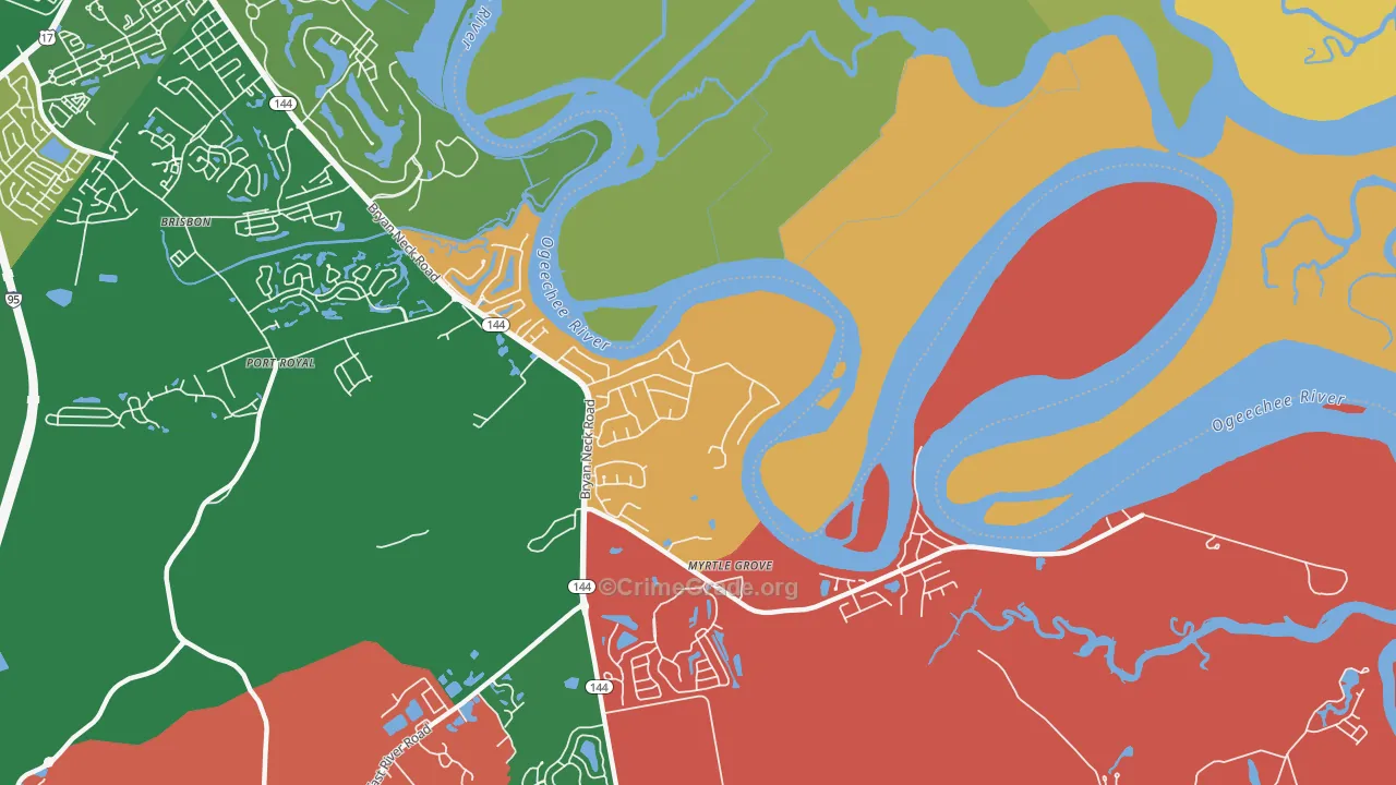 Rabbit Hill, GA Map of Vehicle Theft Rates