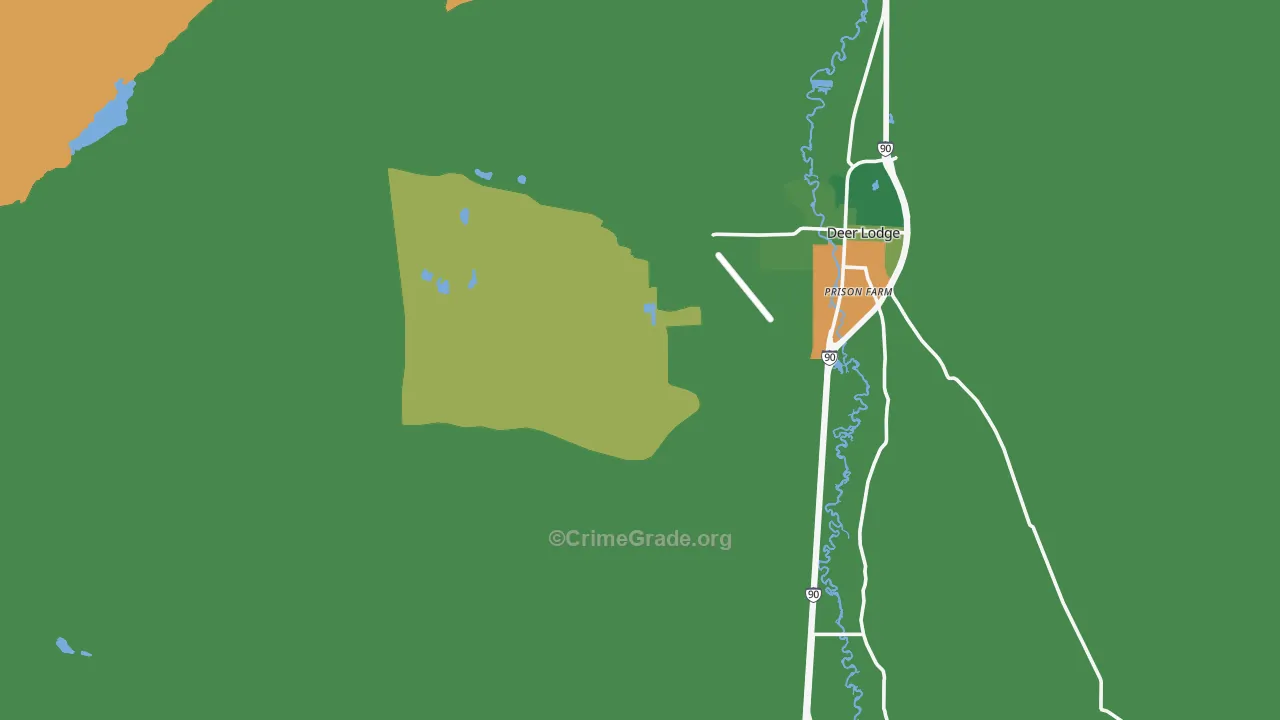 Racetrack, MT Map of Vehicle Theft Rates