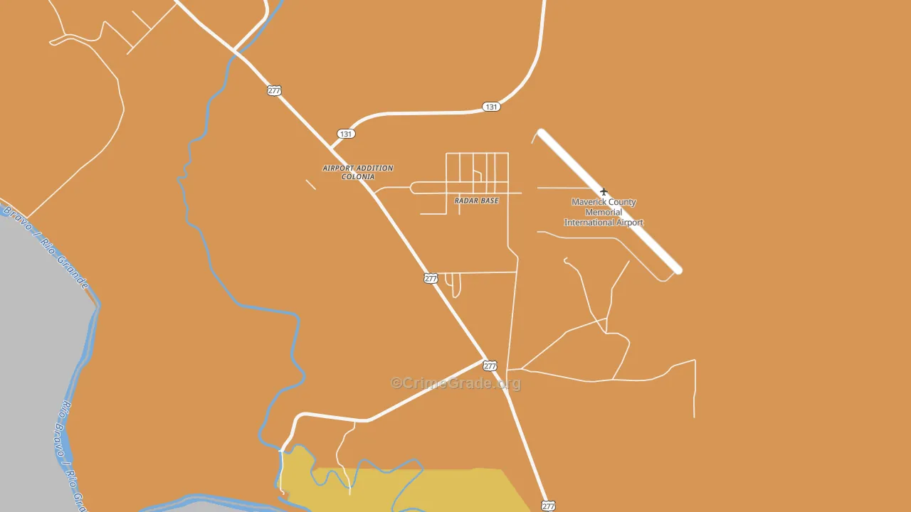 Radar Base, TX Map of Vehicle Theft Rates