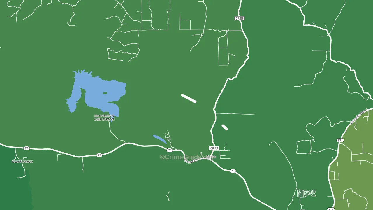 Radec, CA Map of Vehicle Theft Rates