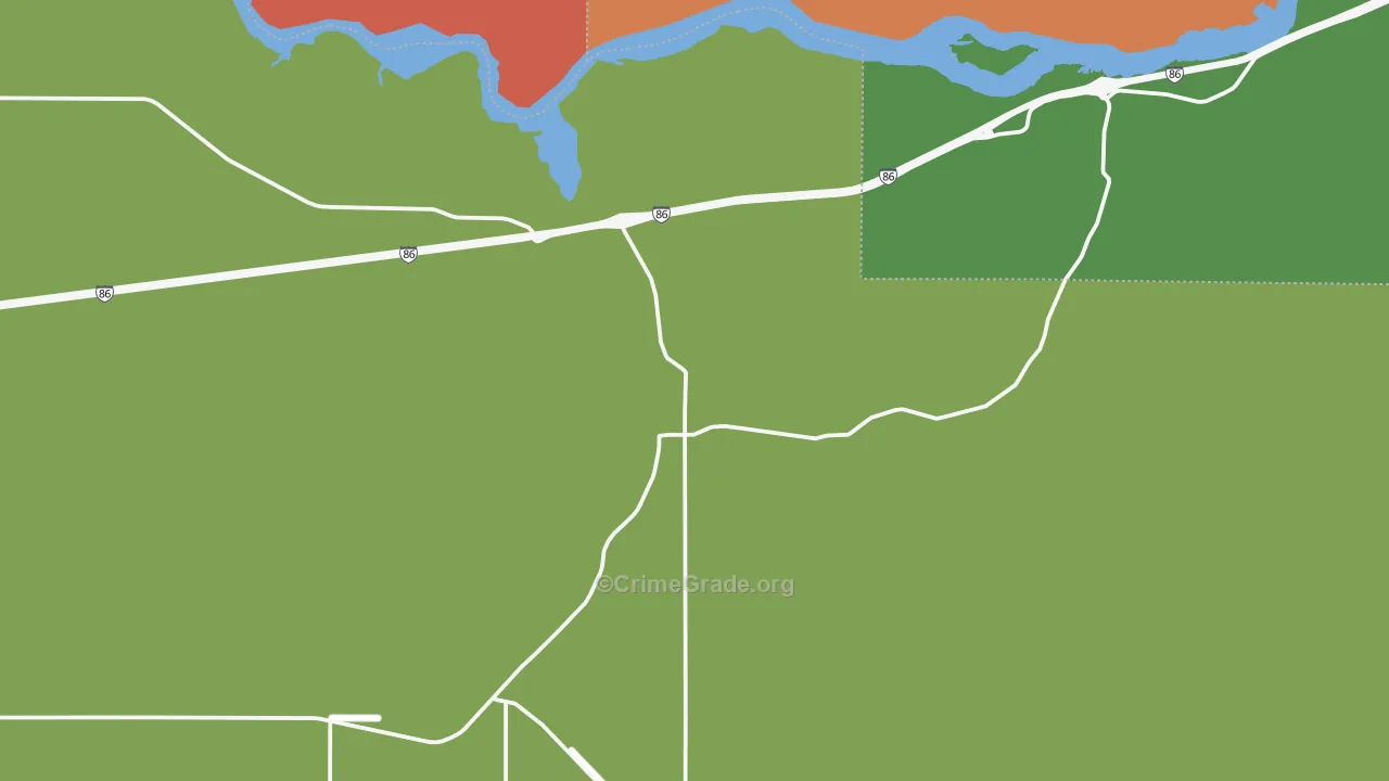 Raft River, ID Map of Vehicle Theft Rates