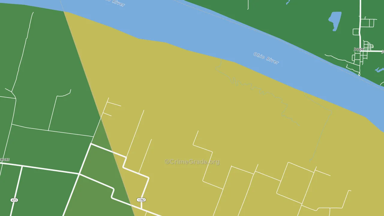 Ragland, KY Map of Vehicle Theft Rates