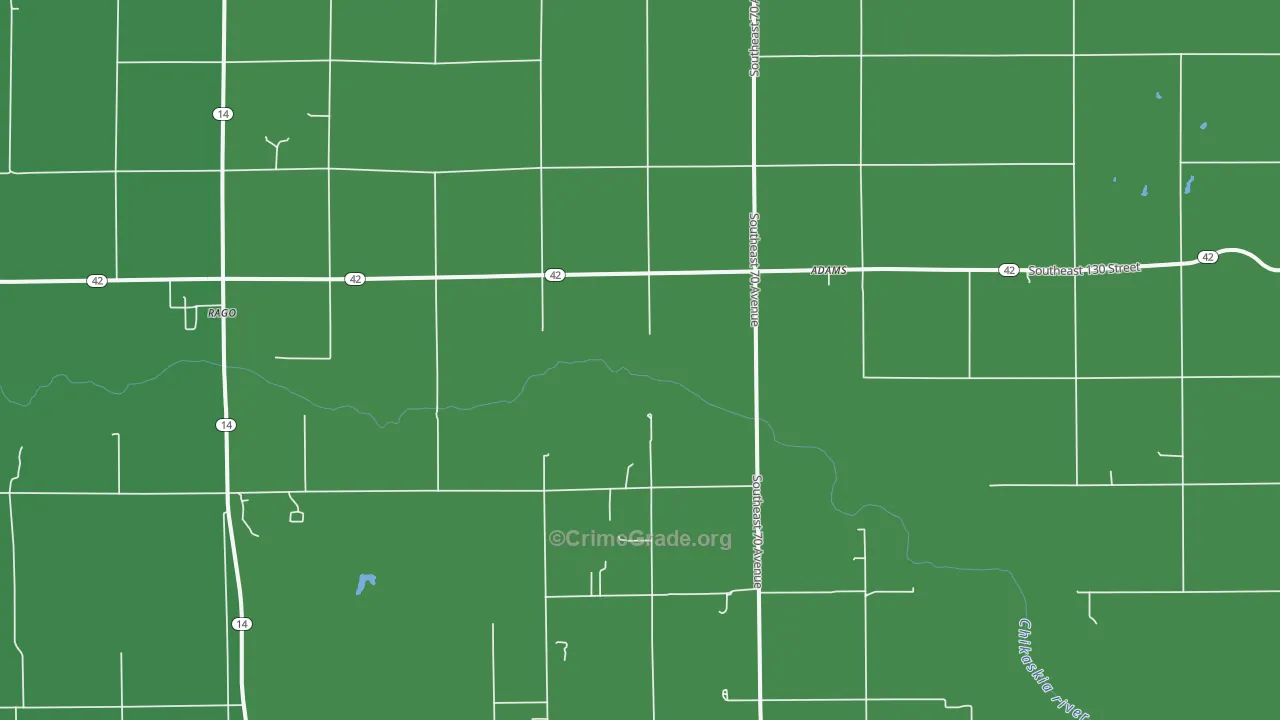 Rago, KS Map of Vehicle Theft Rates