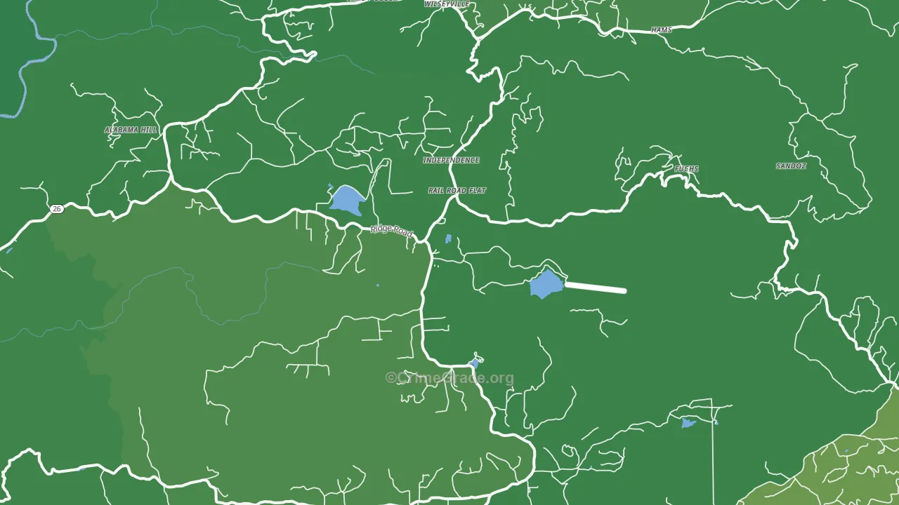 Rail Road Flat, CA Map of Vehicle Theft Rates