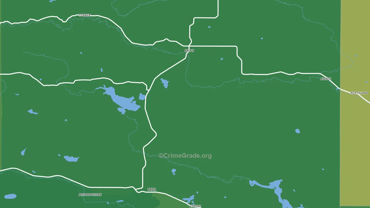 Ralph, MI Map of Vehicle Theft Rates