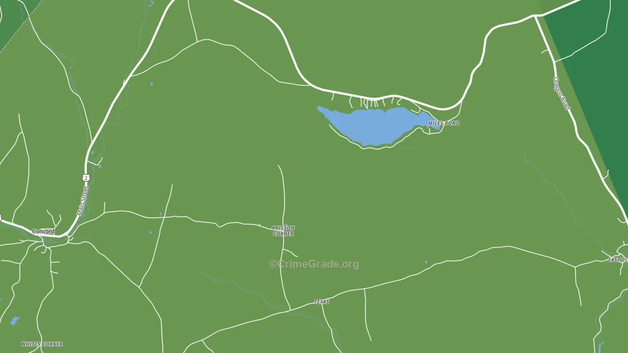 Ralston Corner, VT Map of Vehicle Theft Rates