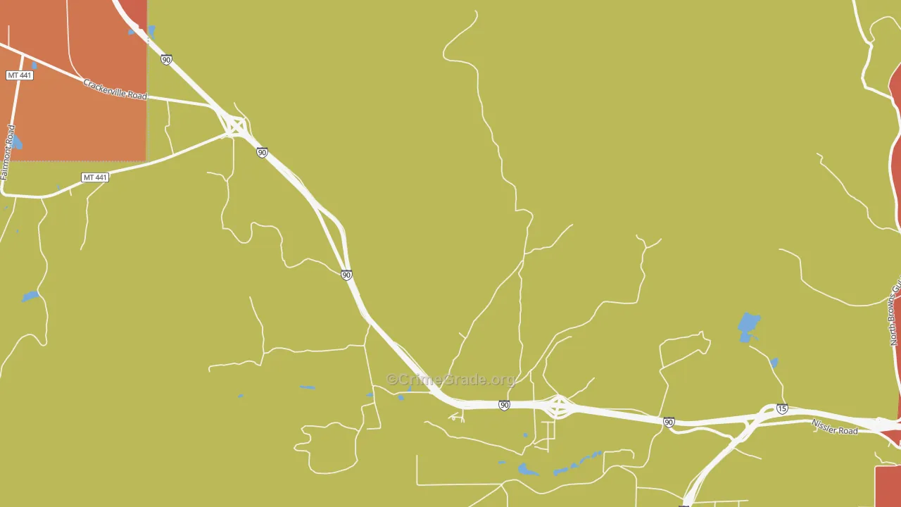 Ramsay, MT Map of Vehicle Theft Rates